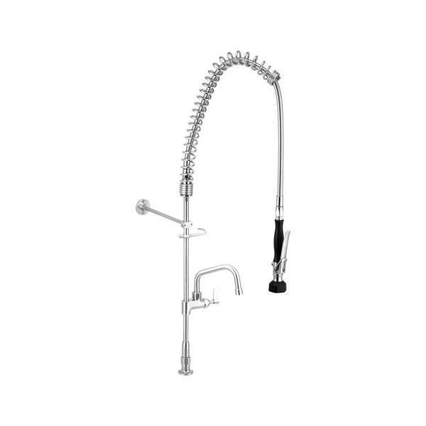 3Monkeez Stainless Steel Hob-Mount Pre-Rinse Unit with 6" Pot Filler - No Stops - T-3M53206