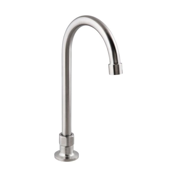 3Monkeez Stainless Steel Single Bench-Mount (No Stops) with 12" Gooseneck Spout - T-3MHOG12
