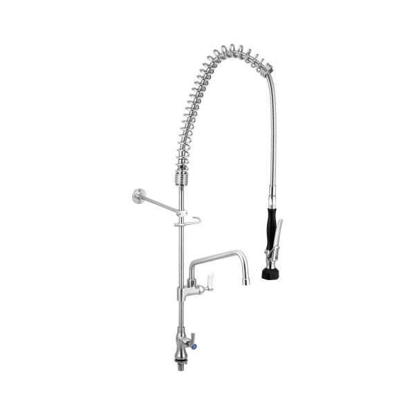 3Monkeez Stainless Steel Single Bench-Mount Pre-Rinse with 12" Pot Filler - T-3M53112