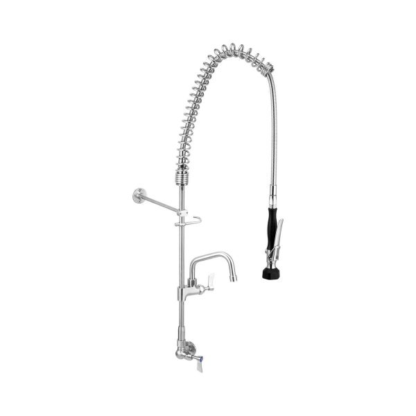 3Monkeez Stainless Steel Single Wall-Mount Pre-Rinse with 6" Pot Filler - T-3M53706