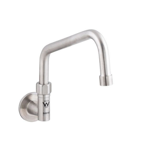 3Monkeez Stainless Steel Wall Elbow and 8" Spout - T-3MWE08
