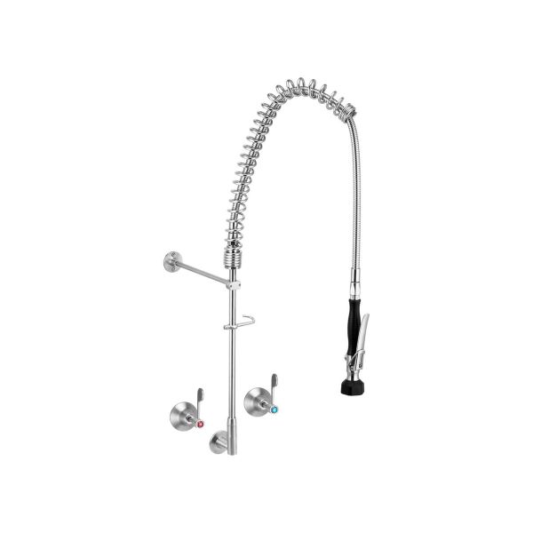 3Monkeez Stainless Steel Wall Stops and Elbow Pre-Rinse Unit - T-3M53810