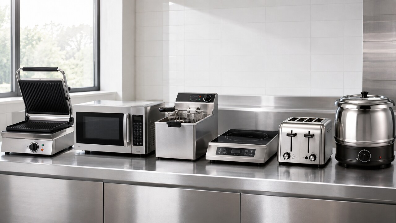 Compact commercial benchtop cooking equipment
