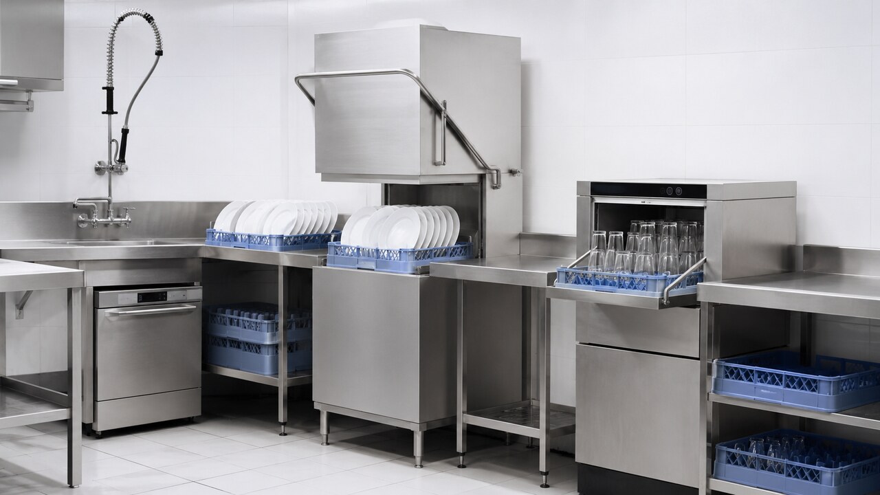 Commercial dishwashing and glasswashing equipment