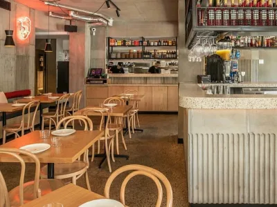 Open servery counter at Henrietta Charcoal Chicken