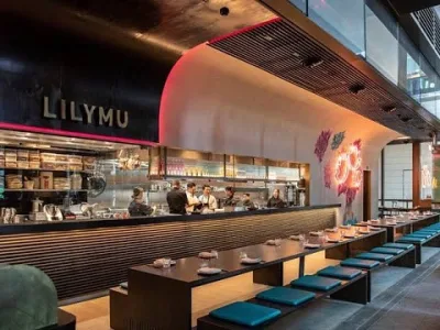 Open kitchen and pass at LILYMU in Parramatta